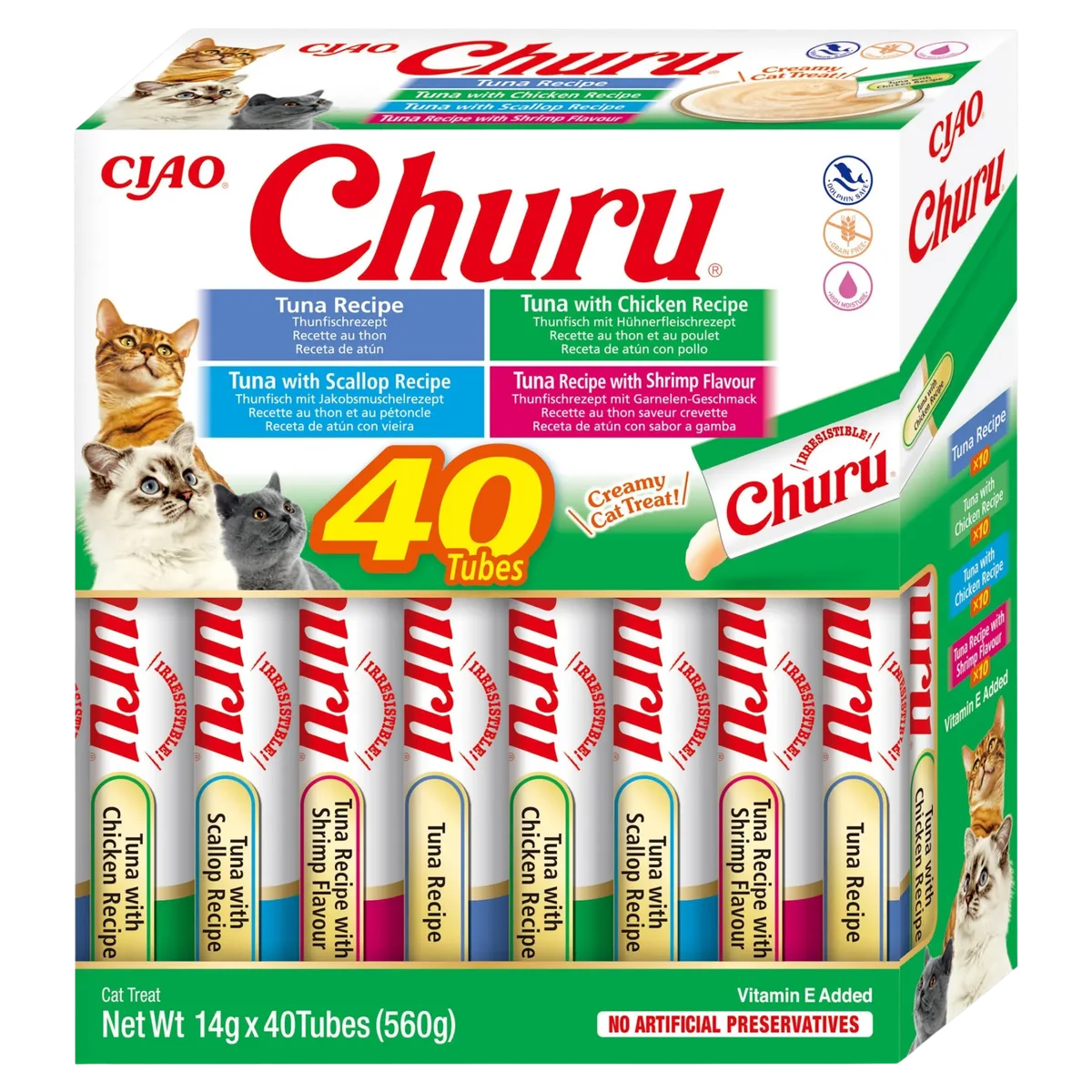 Churu თინუსის და ზღვის პროდუქტების ვარიაცია
