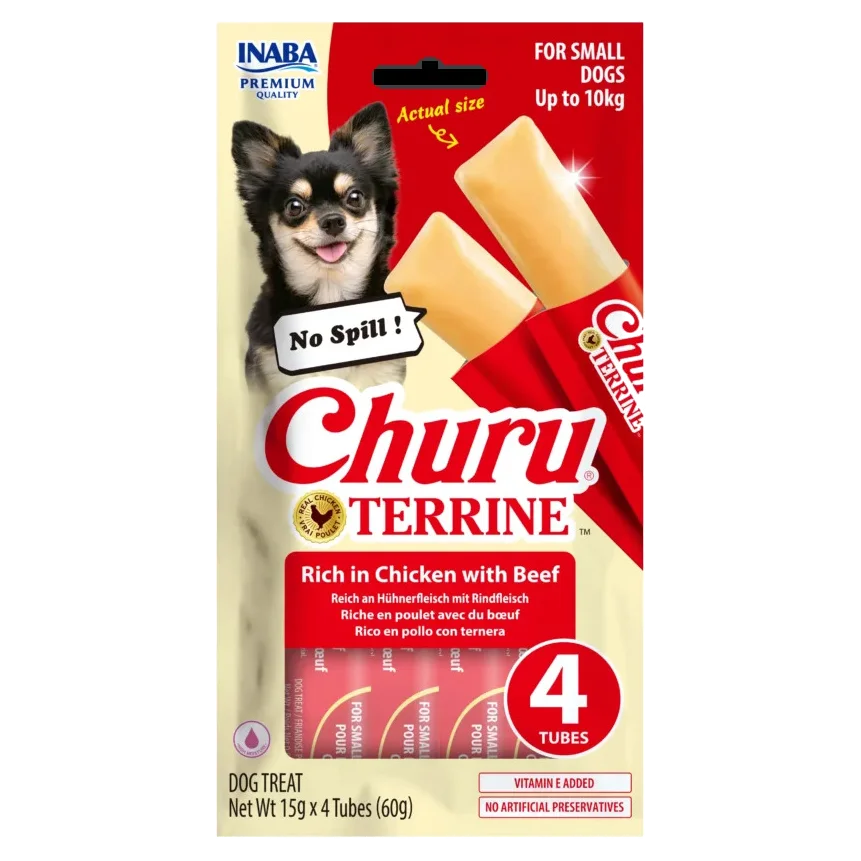 Churu TERRINE ქათმის და საქონლის ხორცით (< 10კგ)