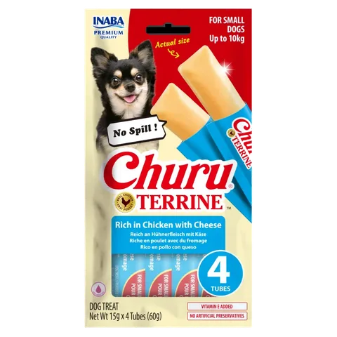 Churu TERRINE ქათმის ხორცით და ყველით (< 10კგ)